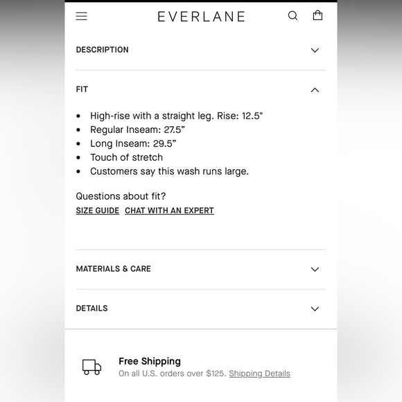 Everlane - The Way High Jean - size 25 - excellent like new condition! - Picture 12 of 12